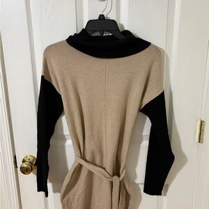 Vici Black and Tan Knit Sweater